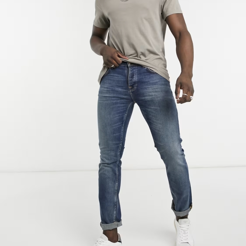 Nudie Jeans Slim Straight Blue Denim Jeans